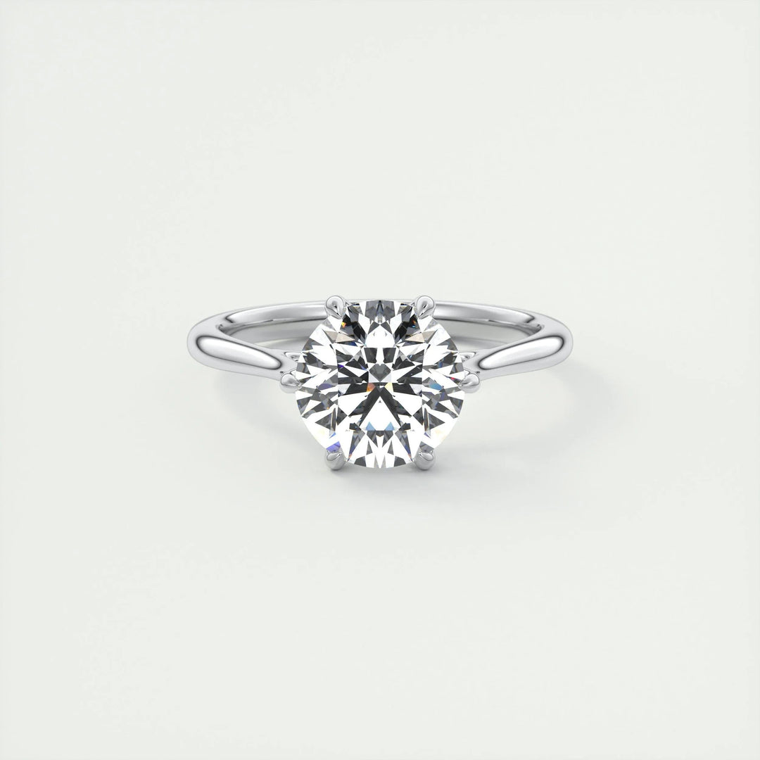 2ct Round F- VS1 Diamond Pave Engagement Ring