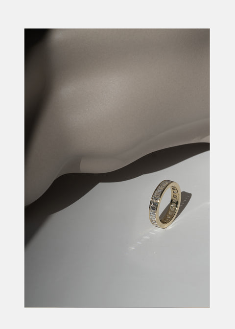 Baguette Cut Channel Pave Lab Grown Diamond Eternity Wedding Band