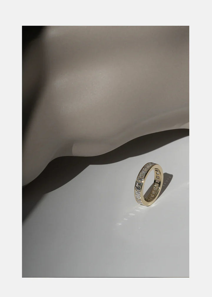 2.50ct Emerald Floating E/VS CVD Diamond Pave Engagement Ring With Wedding Band