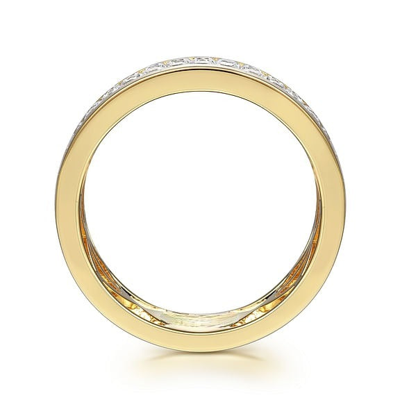 14K Yellow Gold Lab Grown Diamond Men's Wedding Ring