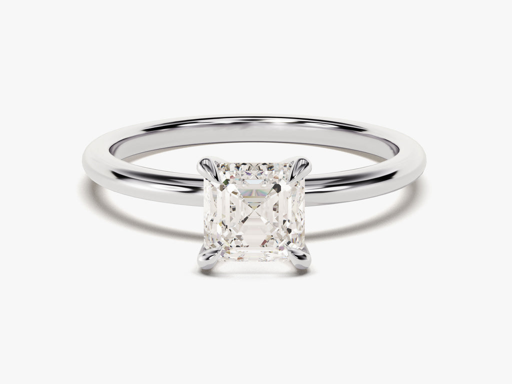 1.0CT Asscher Cut Solitaire Lab Grown Diamond Engagement Ring Anniversary Gift