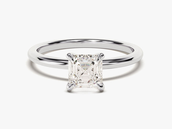 1.0CT Asscher Cut Solitaire Lab Grown Diamond Engagement Ring Anniversary Gift