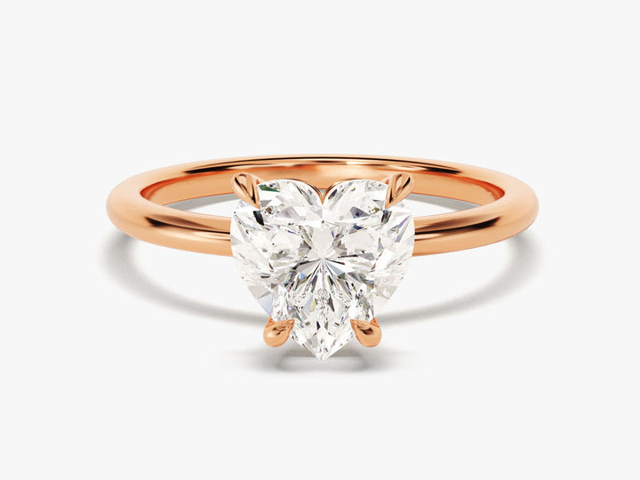 2.0CT Heart Cut Solitaire Lab Grown Diamond Engagement Ring For Women