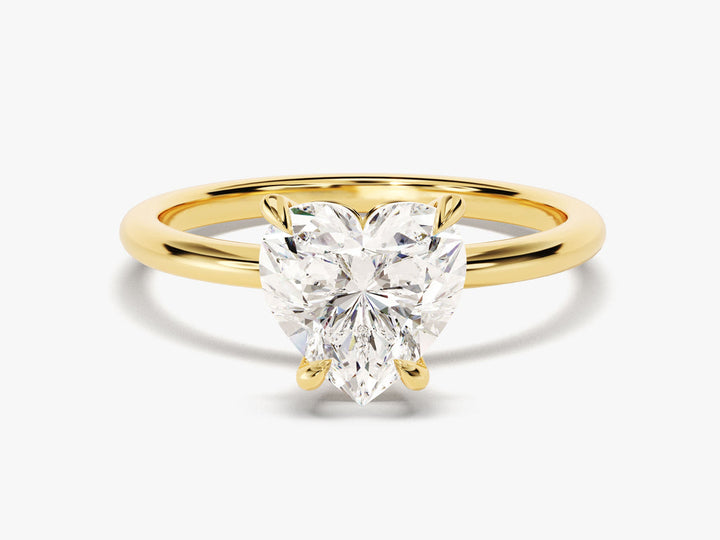 2.0CT Heart Cut Solitaire Lab Grown Diamond Engagement Ring For Women