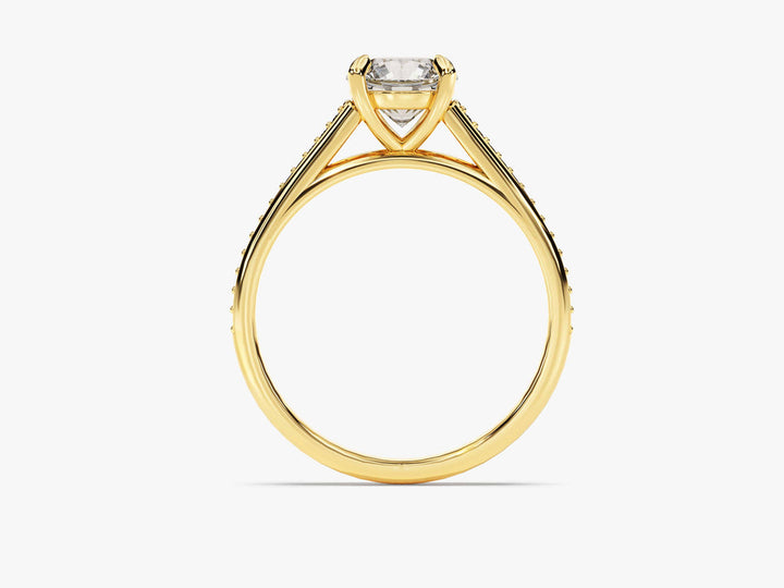 1.0CT Channel Round Lab Grown Diamond Engagement Ring For Women Anniversary Gift