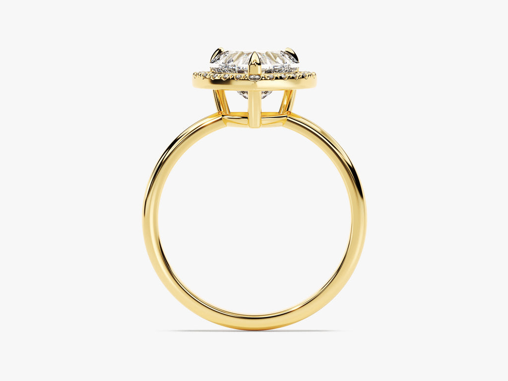 2.0CT Heart Cut Halo Lab Grown Diamond Engagement Ring For Women