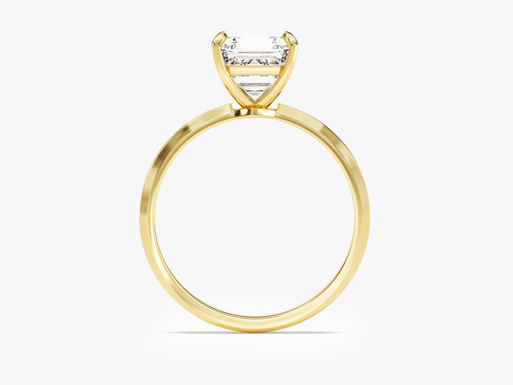 2.0CT Knife Edge Asscher Lab Grown Diamond Engagement Ring Anniversary Gift