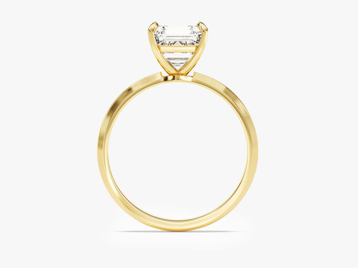 2.0CT Knife Edge Asscher Lab Grown Diamond Engagement Ring Anniversary Gift