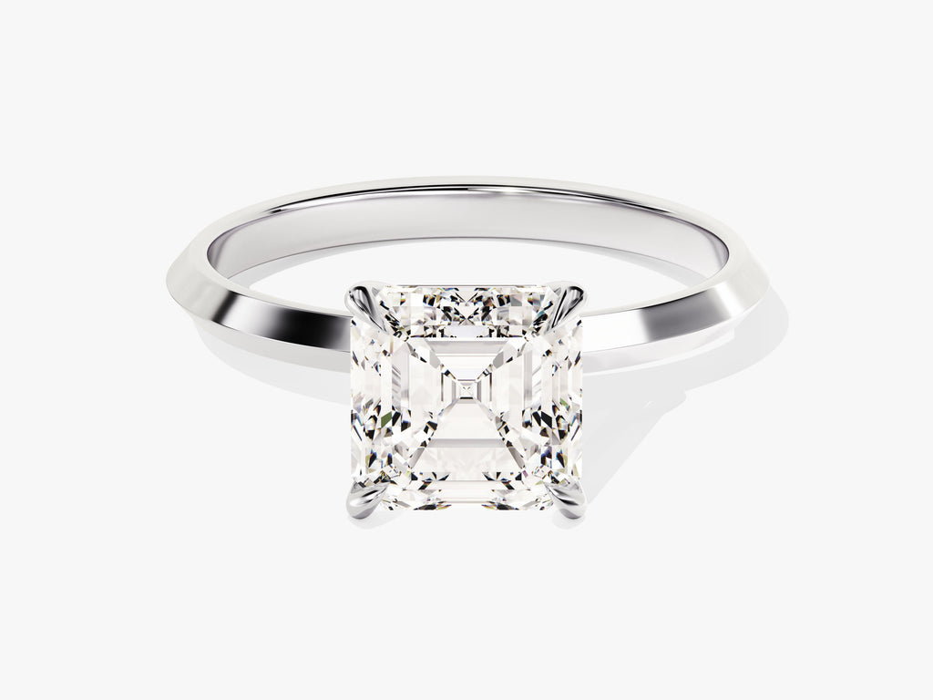 2.0CT Knife Edge Asscher Lab Grown Diamond Engagement Ring Anniversary Gift