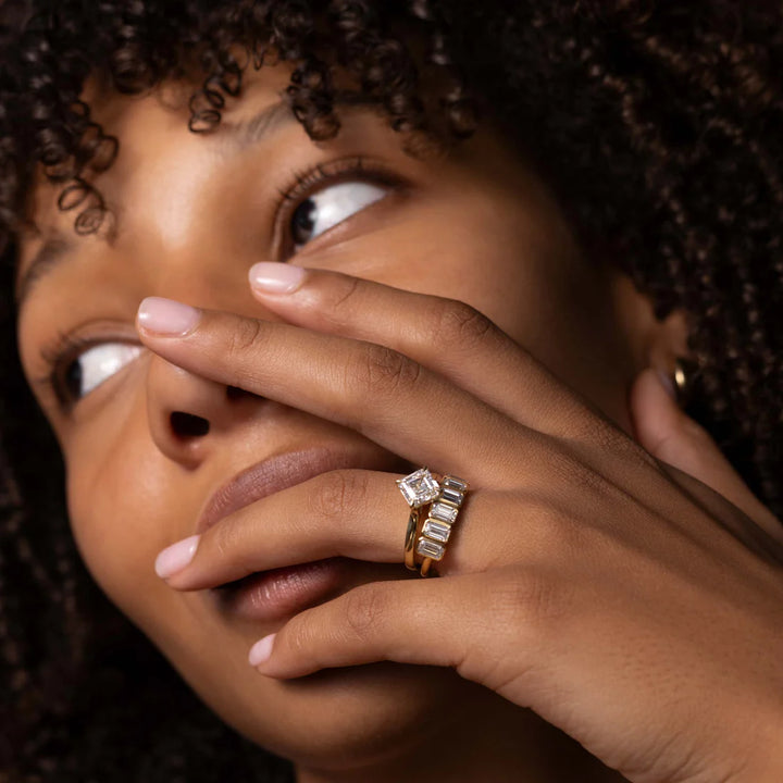 1.0CT Asscher Cut E/VS1 Lab Grown Diamond Solitaire Engagement Ring