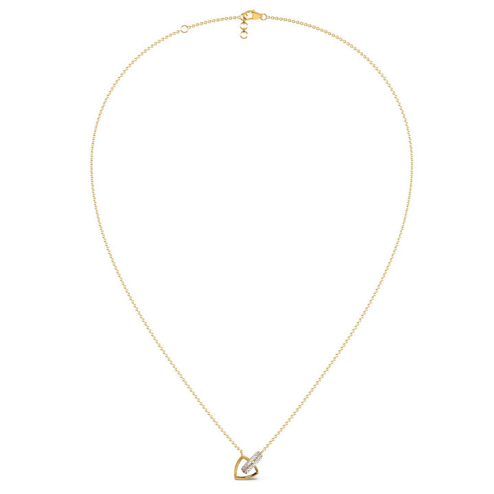 Round Lab Grown Diamond Open Triangle Pendant Necklace