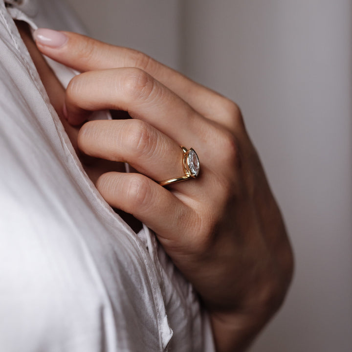 1.50CT-2.50CT Marquise Cut Solitaire Lab Grown Engagement Ring