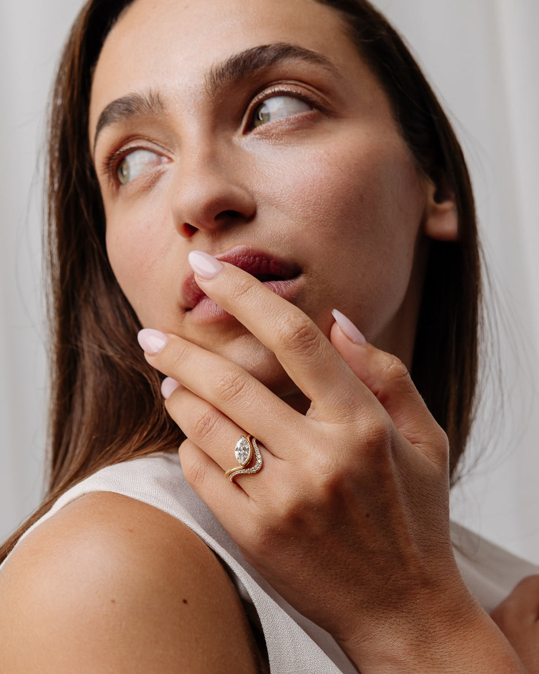 1.50CT-2.50CT Marquise Cut Solitaire Lab Grown Engagement Ring