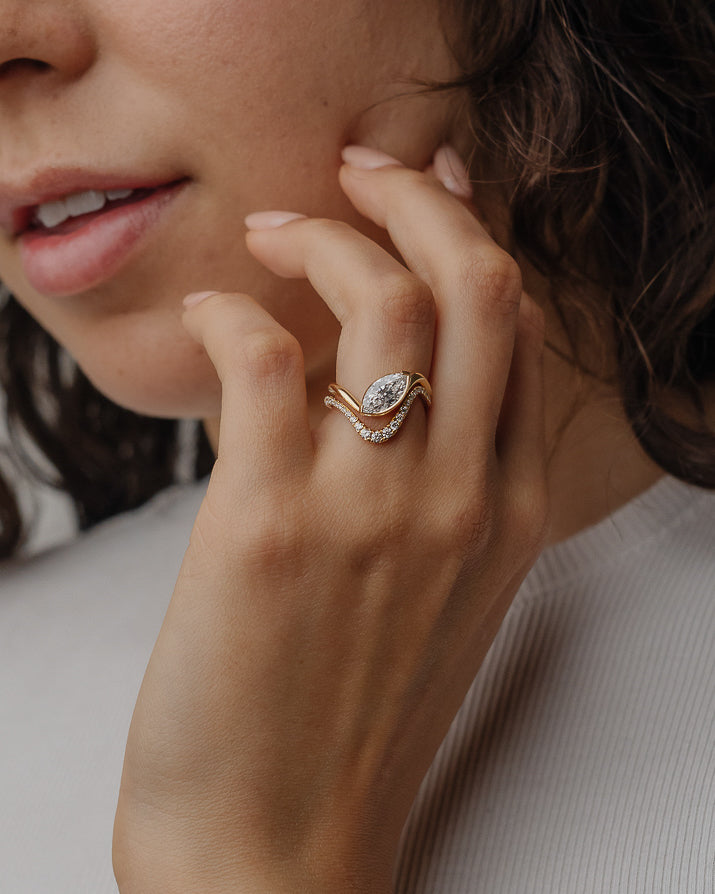 1.50CT-2.50CT Marquise Cut Solitaire Lab Grown Engagement Ring