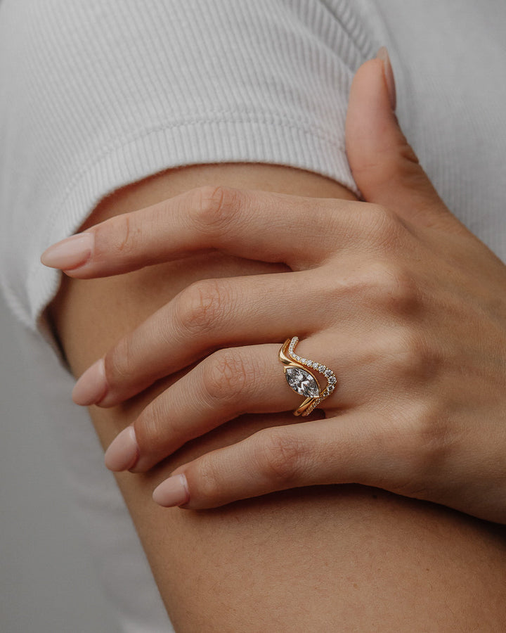 1.50CT-2.50CT Marquise Cut Solitaire Lab Grown Engagement Ring