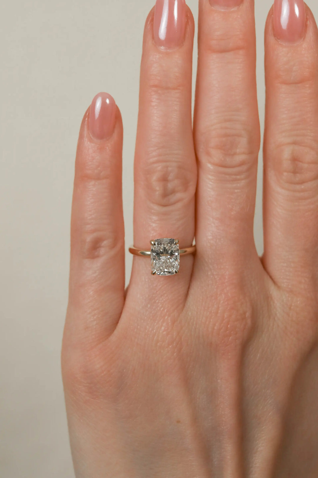 2.0CT Elongated Cushion Cut E/VS1 Lab Grown Diamond Solitaire Engagement Ring