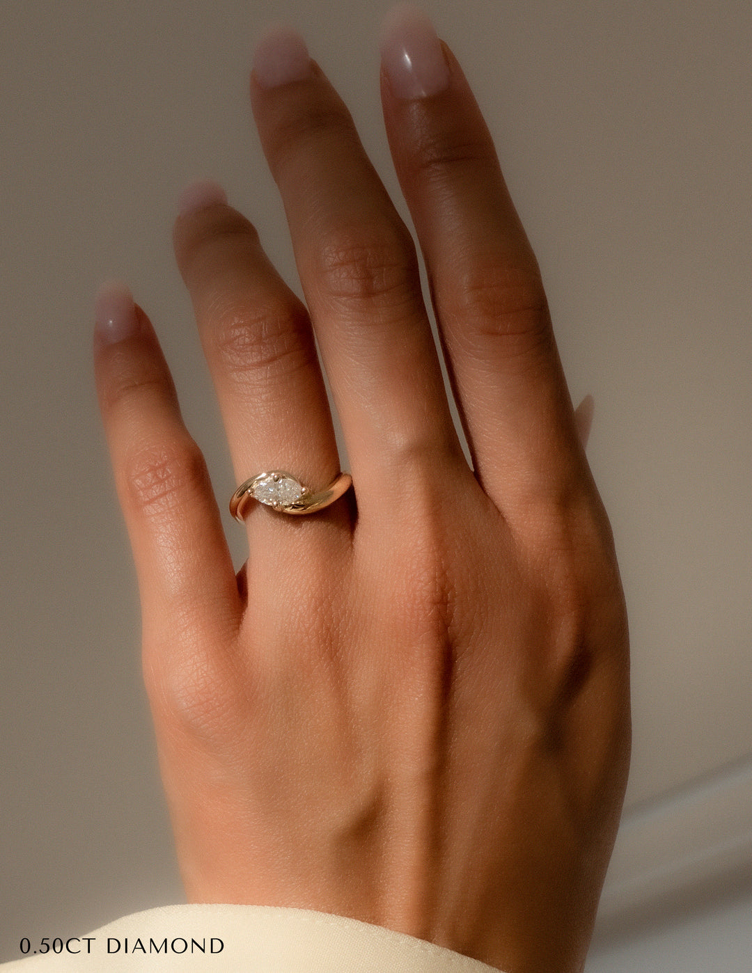 1.0CT-2.0CT Marquise Cut Lab Grown Diamond Antique Engagement Ring