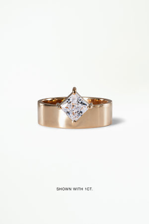 1.0ct Princess Unique Solitaire F/VS1 Lab Grown Diamond Engagement Ring