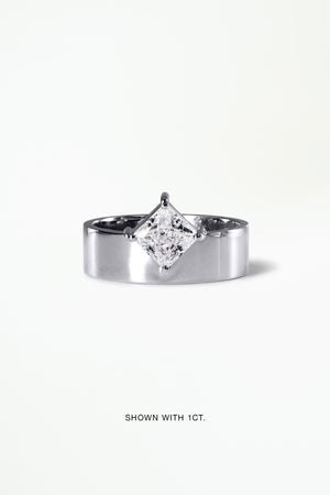 1.0ct Princess Unique Solitaire F/VS1 Lab Grown Diamond Engagement Ring