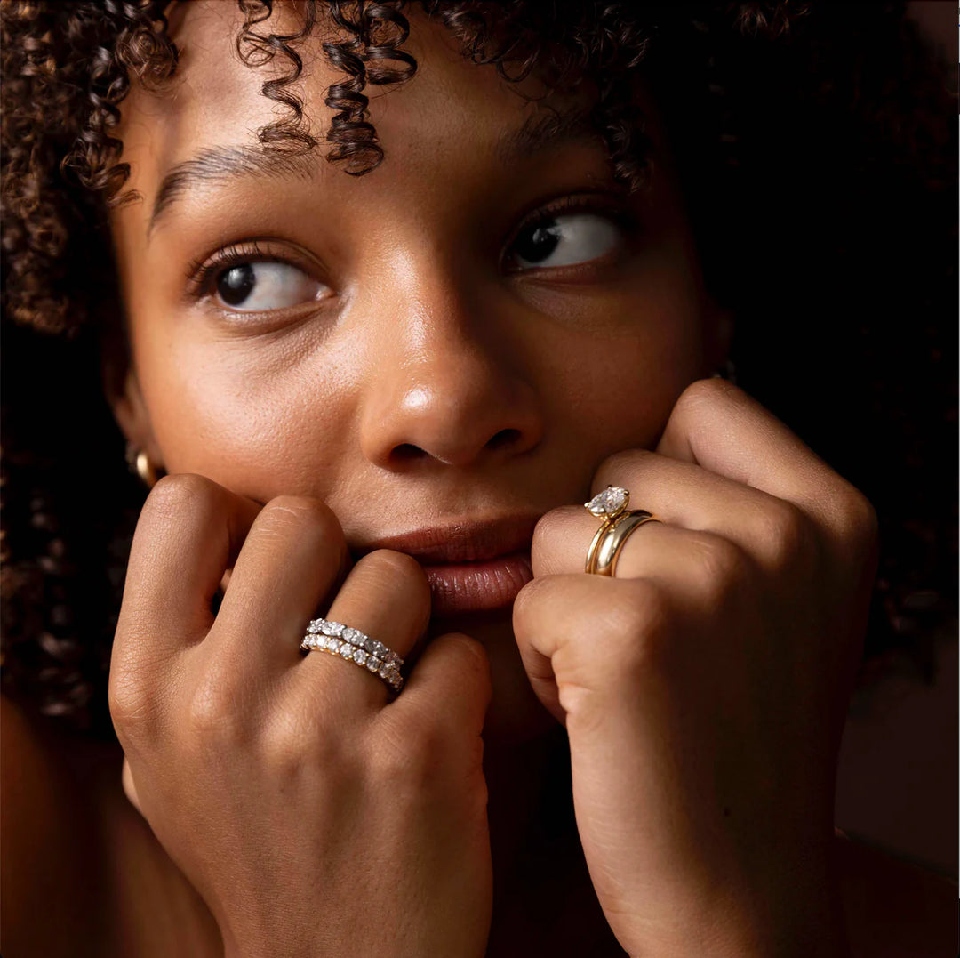 1.50CT East West Oval Cut Lab Grown Diamond Solitaire Engagement Ring