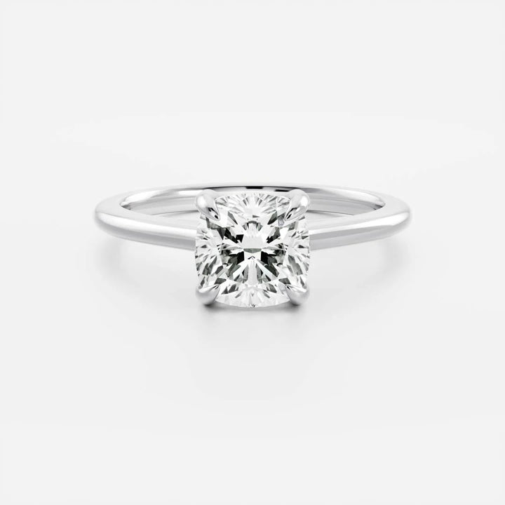 1.0CT Cushion Cut Lab Grown Diamond Solitaire Engagement Ring