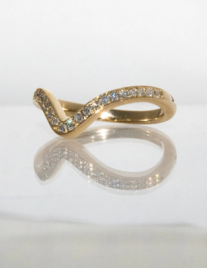 1.0CT-2.0CT Asscher E/VS Lab Grown Diamond By Pass Engagement Ring With Matching Pave Curved Band