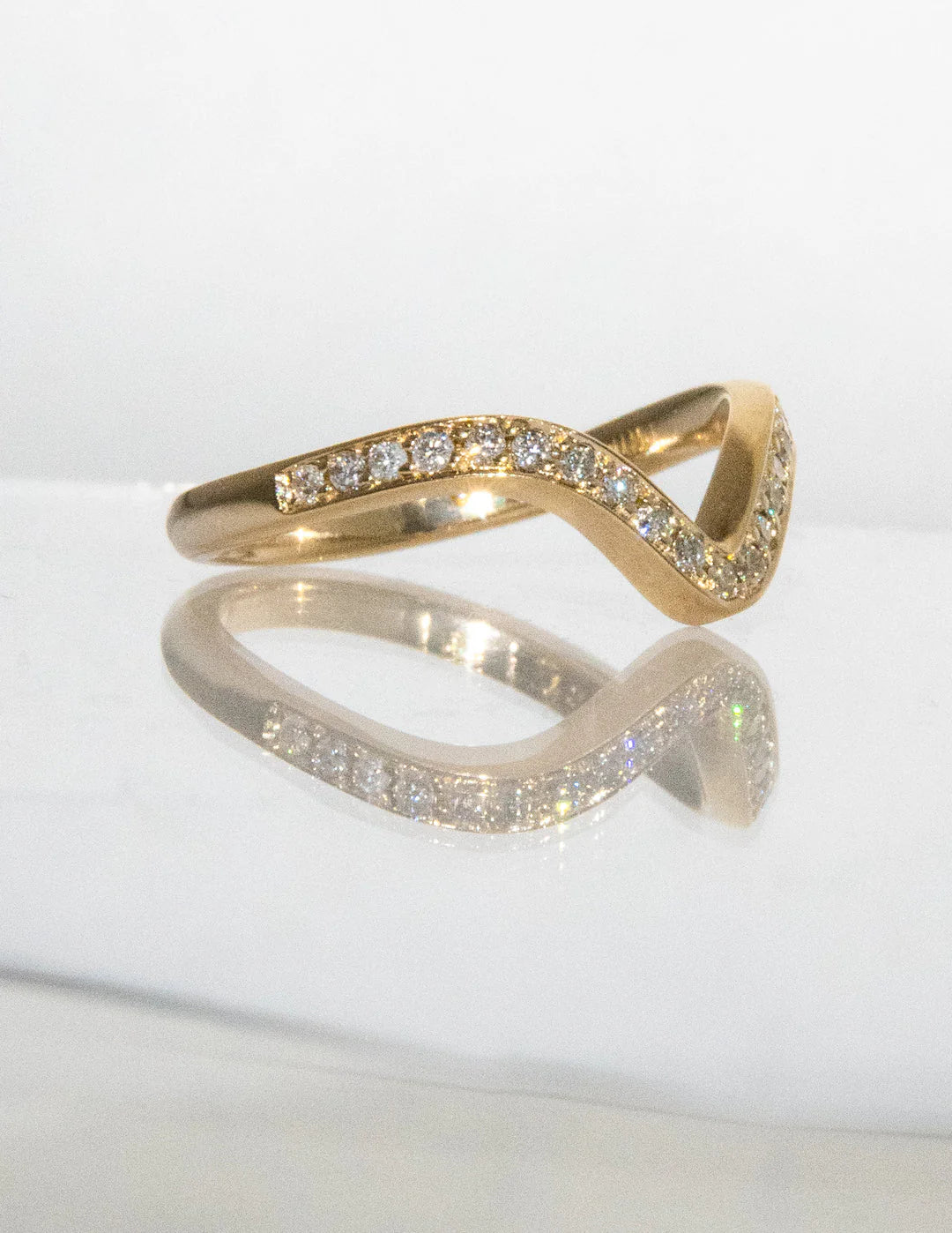 1.0CT-2.0CT Asscher E/VS Lab Grown Diamond By Pass Engagement Ring With Matching Pave Curved Band