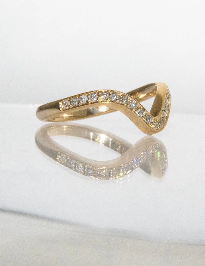 1.0CT-2.0CT Asscher E/VS Lab Grown Diamond By Pass Engagement Ring With Matching Pave Curved Band