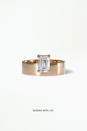 1.0ct Emerald Unique Solitaire F/VS1 Lab Grown Diamond Engagement Ring