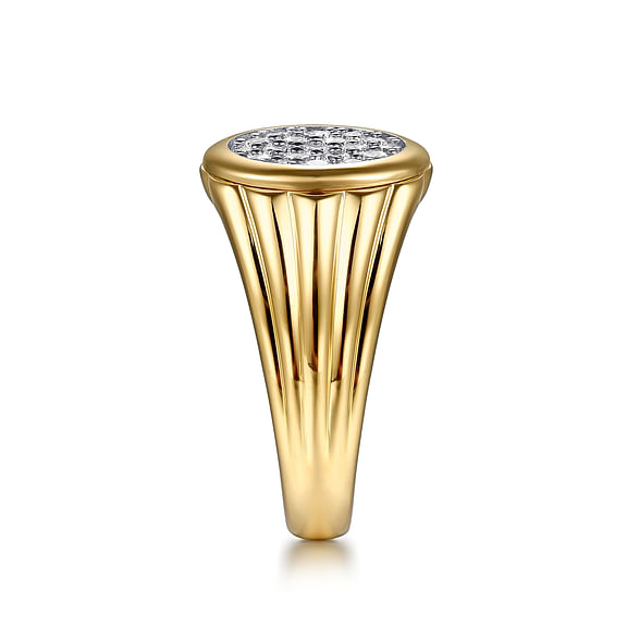 Bezel Set Round Cluster Lab Grown Diamond Men's Ring