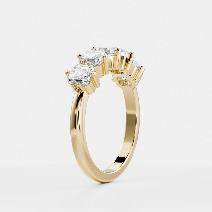 Asscher E/VS Lab Grown Diamond Wedding Band For His And Hers