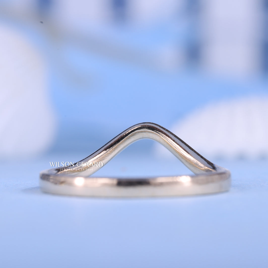 1.0CT-2.0CT Asscher E/VS Lab Grown Diamond Tension Style Unique Engagement Ring With Classic Curved Band