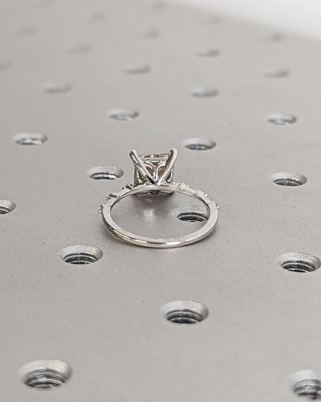 2.0CT Princess Lab Grown Petite Pave Diamond Engagement Ring Anniversary Gift For Women