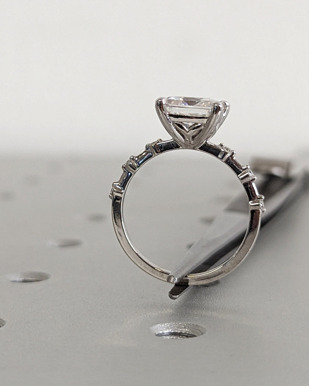 2.0CT Princess Lab Grown Petite Pave Diamond Engagement Ring Anniversary Gift For Women