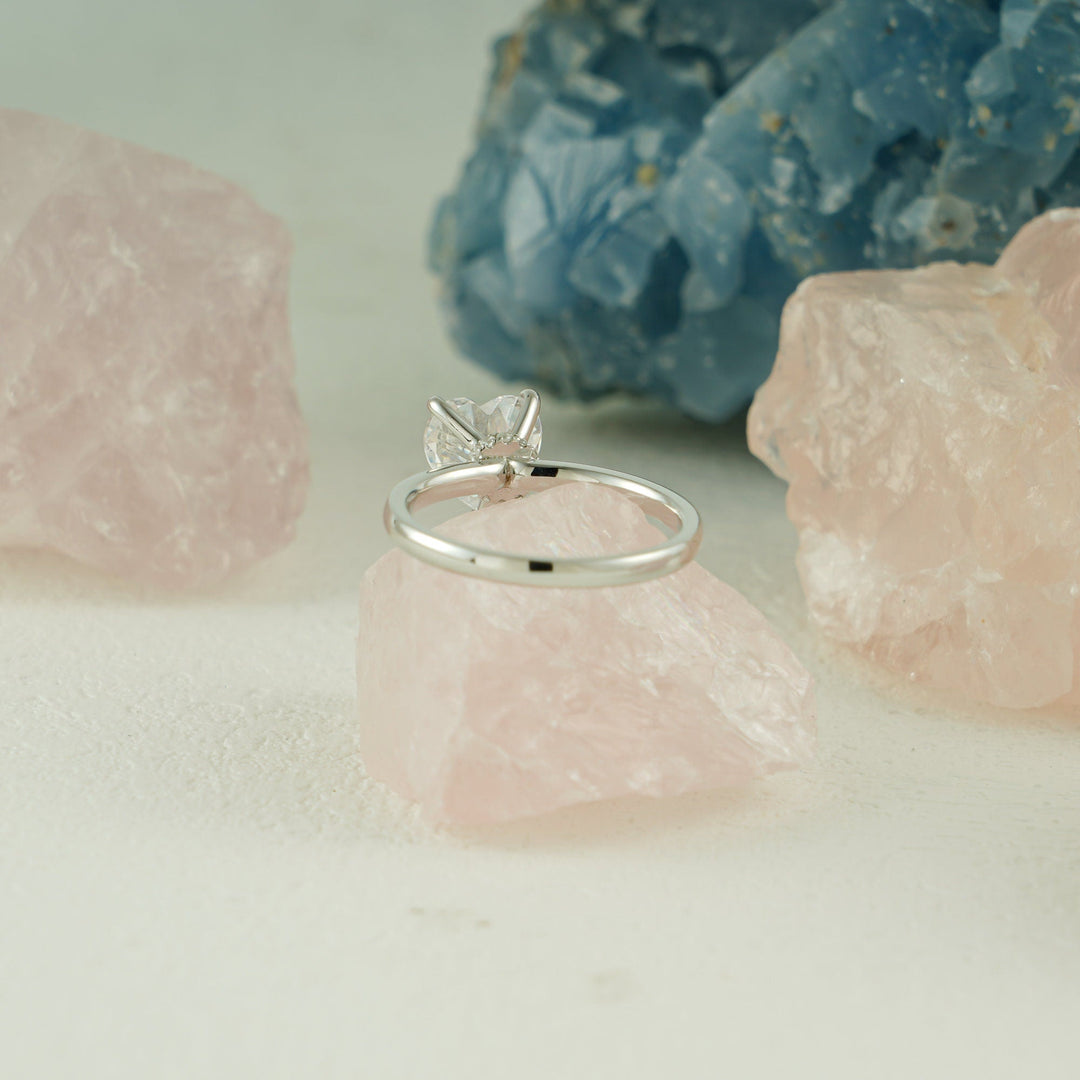 1.0CT Heart Cut Hidden Halo IGI Certified Lab Grown Diamond Engagement Ring For Her