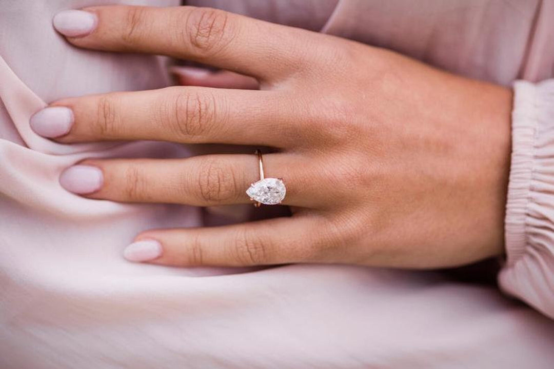 2.50CT Pear Lab Grown Diamond Solitaire Engagement Ring For Women