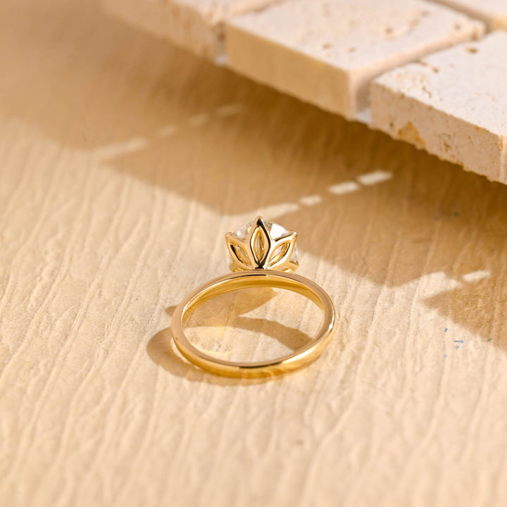 1.50CT Round Cut Solitaire Lab Grown Diamond Engagement Ring For Women