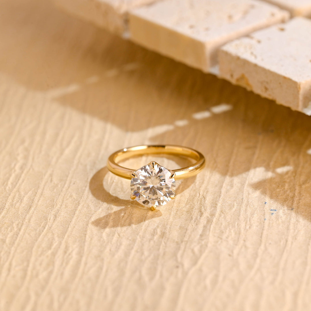 1.50CT Round Cut Solitaire Lab Grown Diamond Engagement Ring For Women