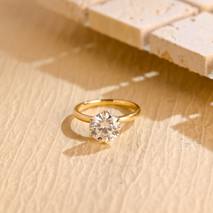 1.50CT Round Cut Solitaire Lab Grown Diamond Engagement Ring For Women