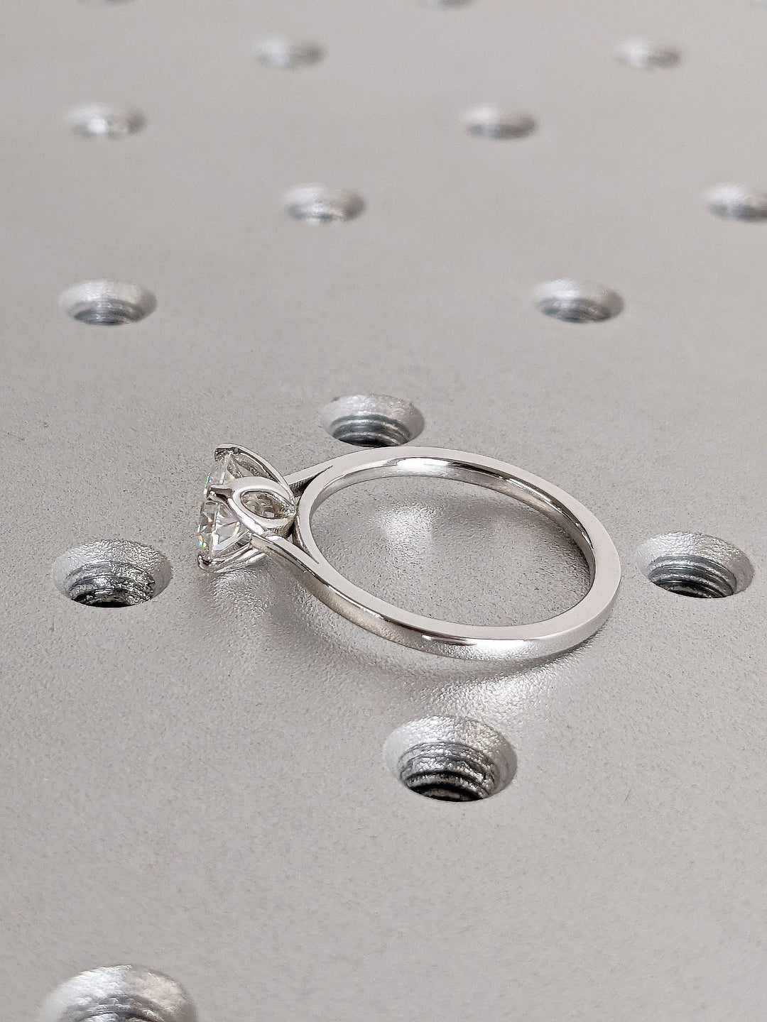 1.0CT Round Cut Solitaire Diamond Lab Grown Engagement Ring For Women