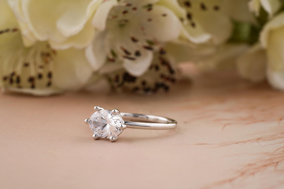 1.50CT East West Oval Cut Solitaire Cut Lab Grown Diamond Engagement Ring