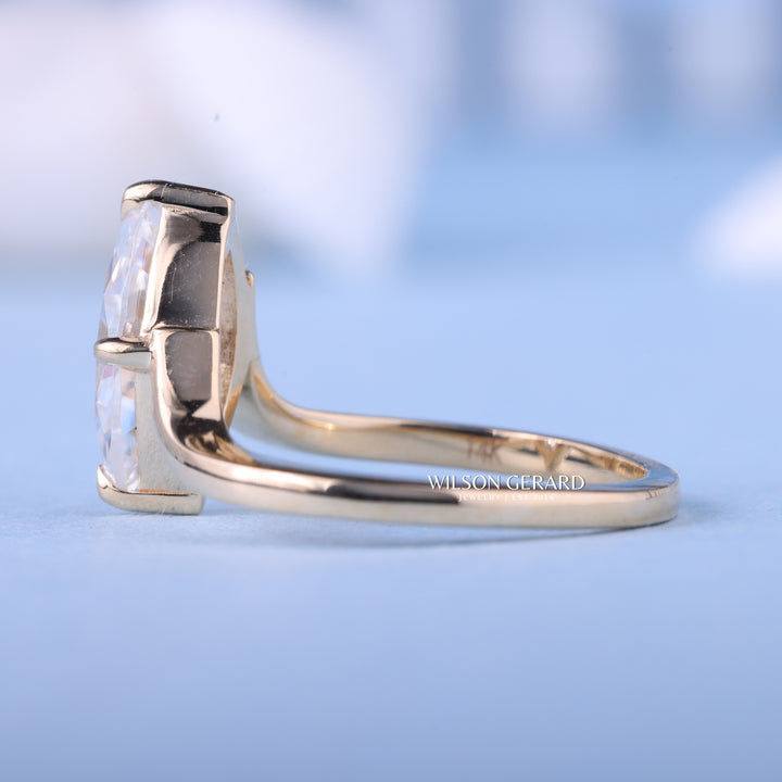 1.0CT-2.0CT Marquise E/VS Lab Grown Unique Diamond Rings Classy Engagement