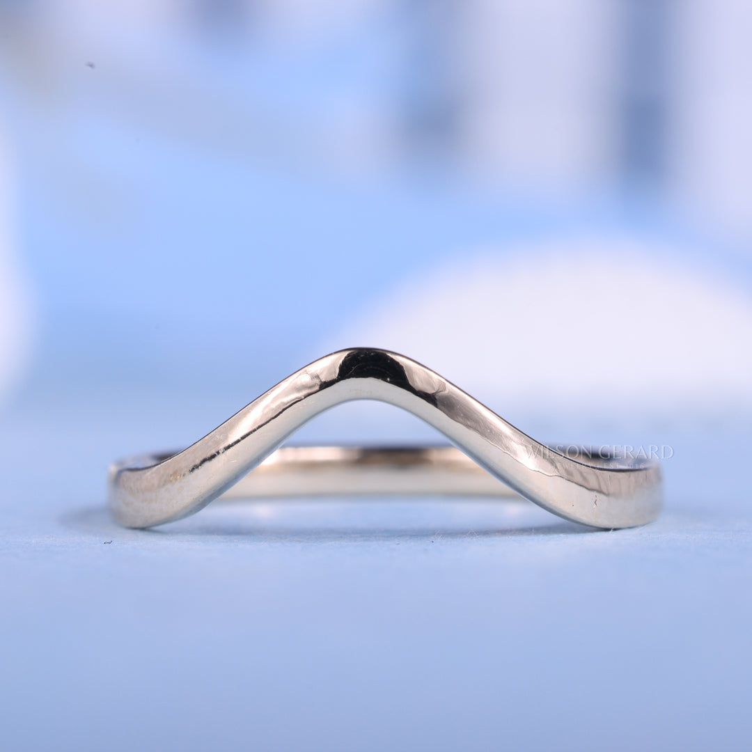 1.0CT-2.0CT Asscher E/VS Lab Grown Diamond Tension Style Unique Engagement Ring With Classic Curved Band