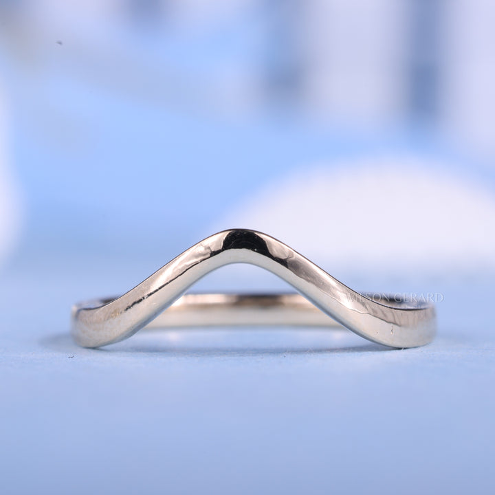 1.0CT-2.0CT Asscher E/VS Lab Grown Diamond Tension Style Unique Engagement Ring With Classic Curved Band