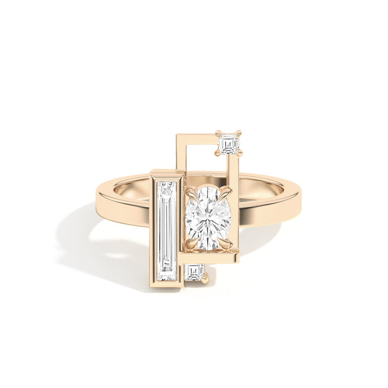 Oval Lab Grown Diamond Engagement Ring