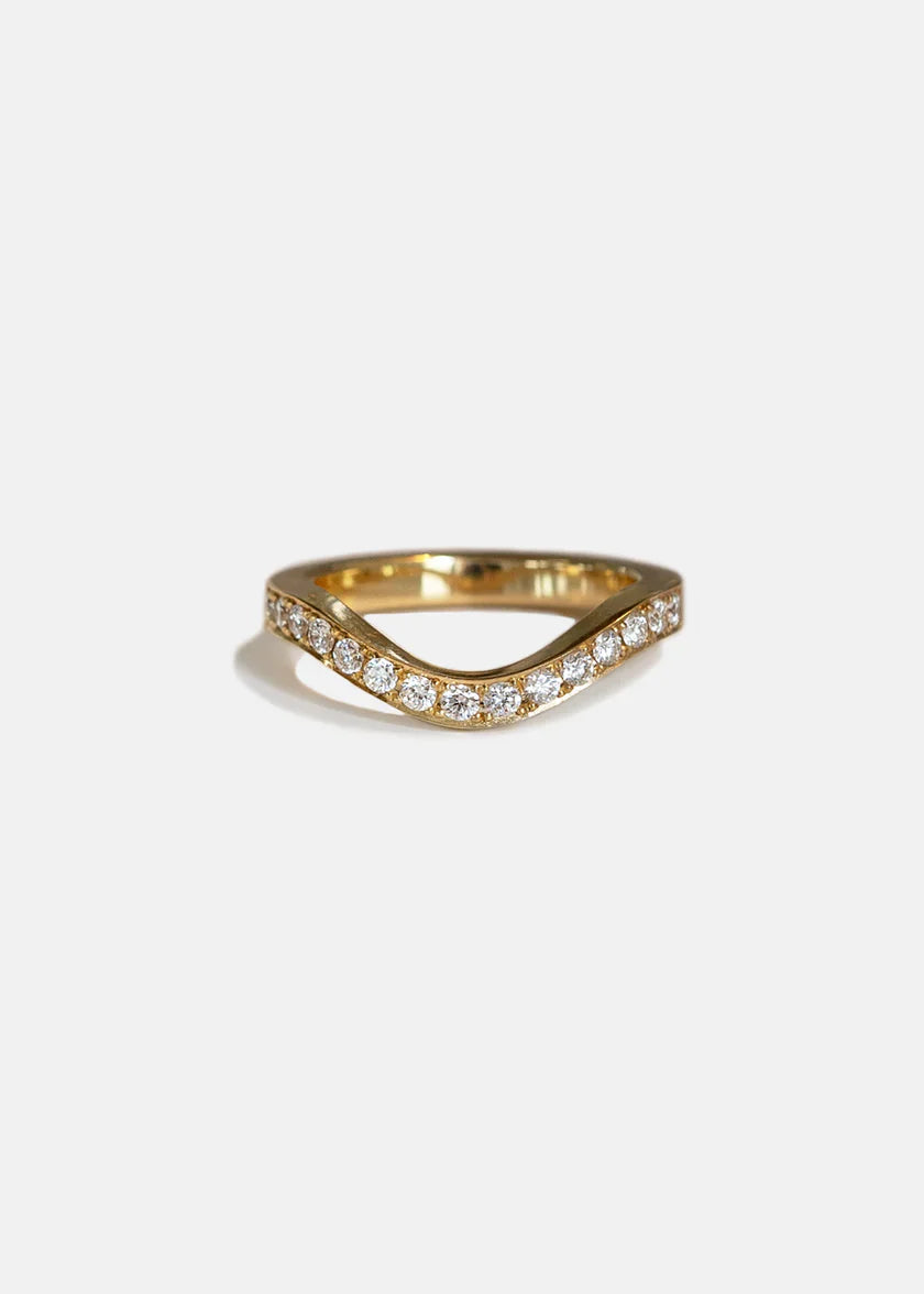 1.0CT Oval E/VS CVD Diamond Half Bezel Curved Engagement Ring With Wedding Band