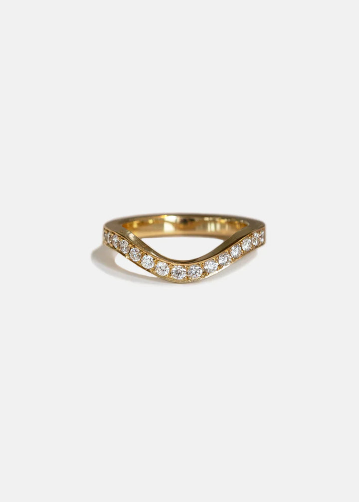 1.0CT Oval E/VS CVD Diamond Half Bezel Curved Engagement Ring With Wedding Band