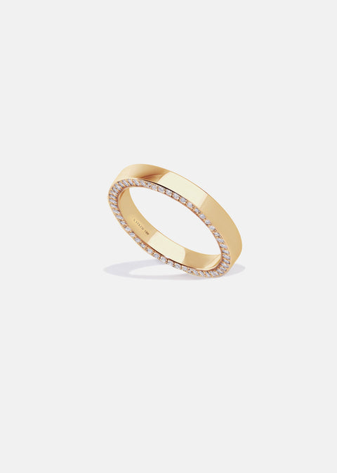 Hidden Round Lab Grown Diamond Classic Wedding Band