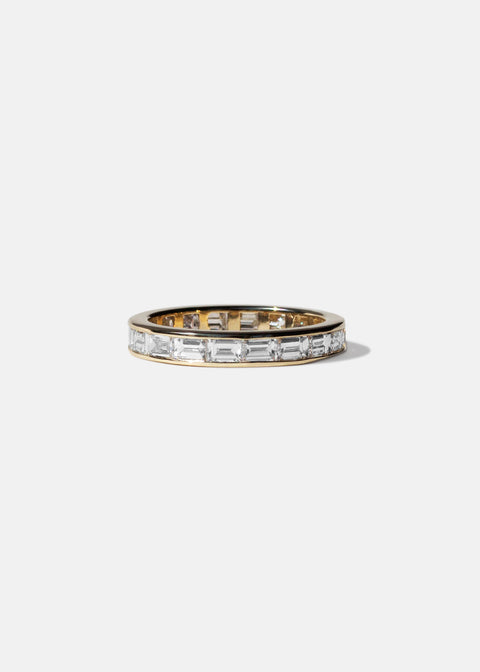 Baguette Cut East West Channel Pave Lab Grown Diamond Eternity Wedding Band