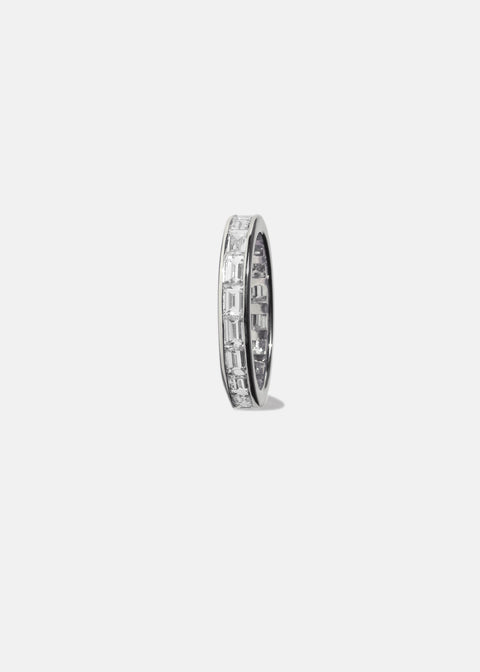 Baguette Cut East West Channel Pave Lab Grown Diamond Eternity Wedding Band